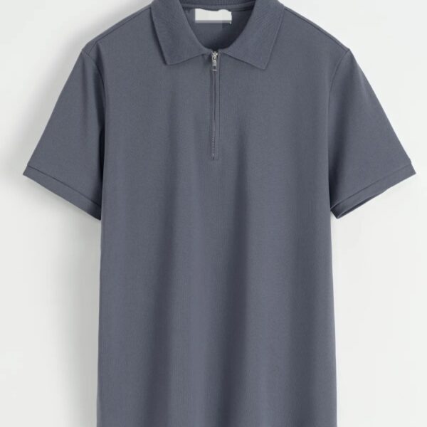 The Milano Zip Polo Black